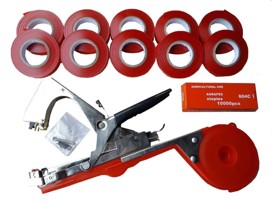 Tapetool Anbindegerät für Weinreben und Ranken (Taiwan) — Mechanisches Garten-Tackergerät zum schnellen Binden