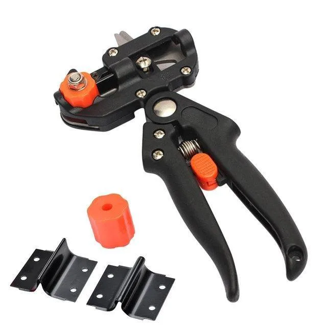 Grafting Secateurs 220 mm with interchangeable blades in V, U, and Ω shapes — for profiling grafts