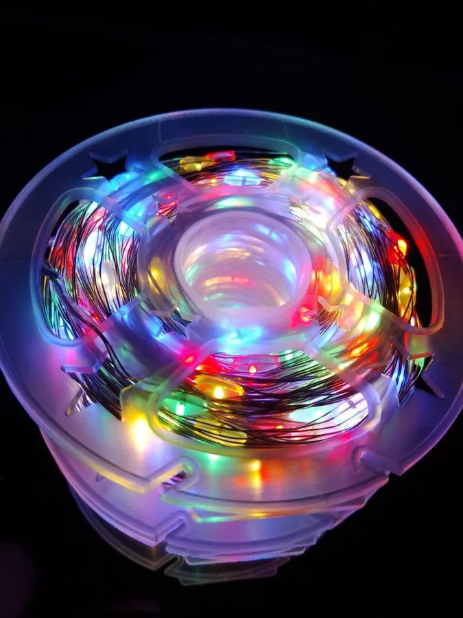 USB-Girlande "LED-Tropfen" 50 m, 500 LED, mehrfarbig, 8 Modi + Fernbedienung