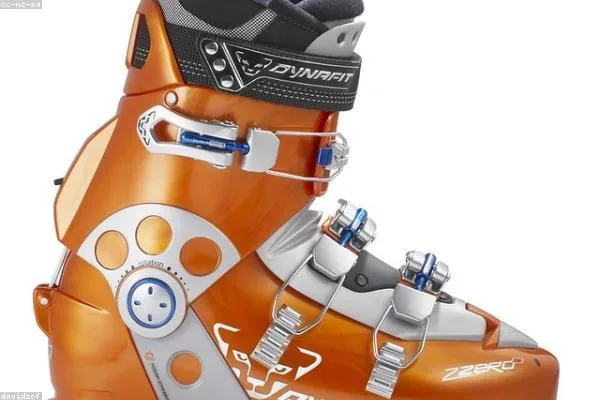 Ski boots, EU 42, and poles