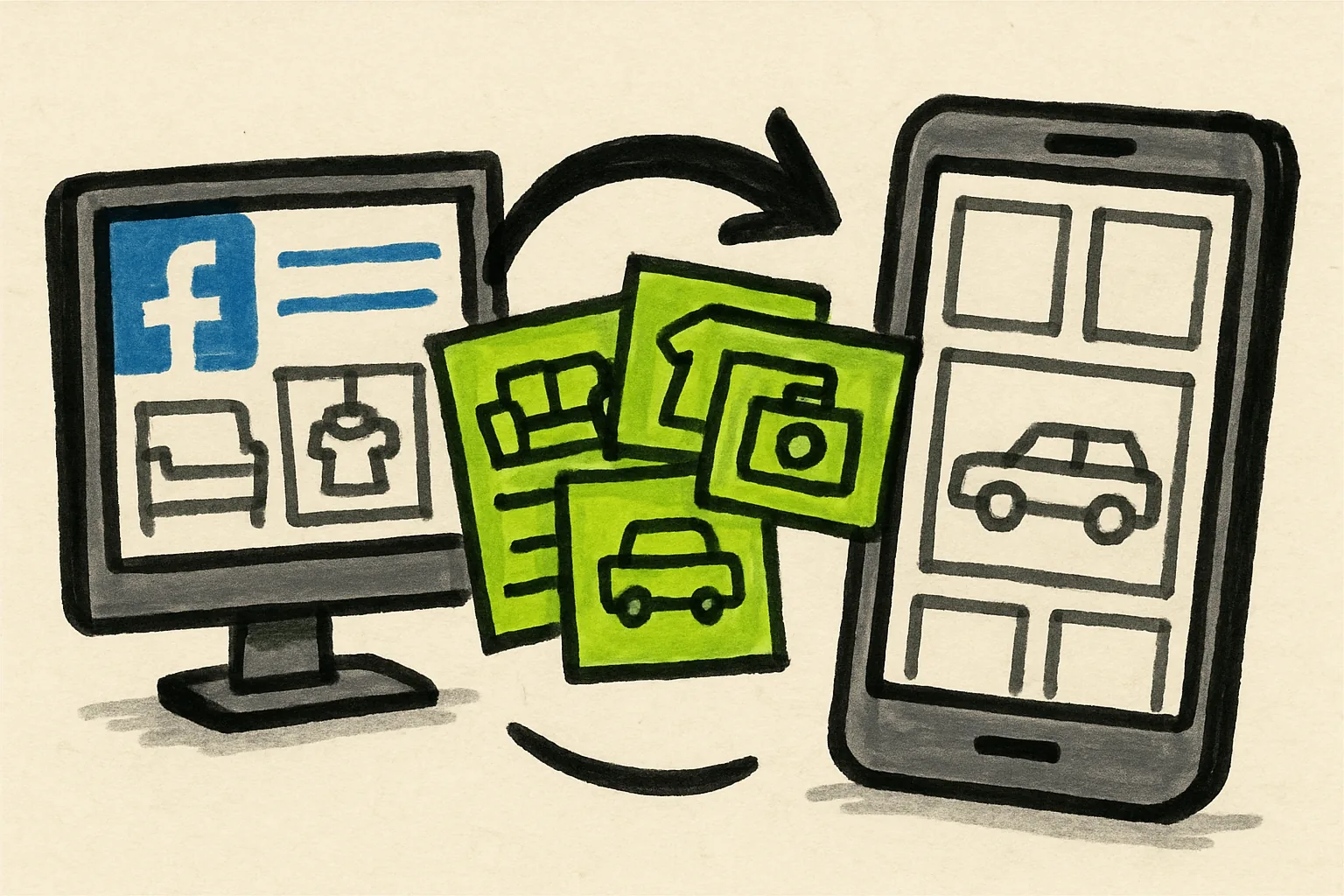 Como mover anúncios do Facebook Marketplace para um marketplace de classificados