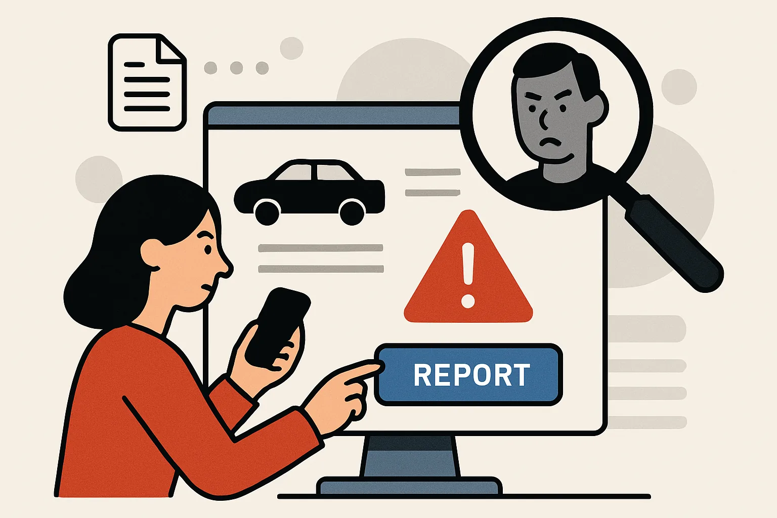 Як повідомити про підозріле оголошення в classifieds